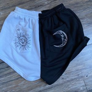 Shorts with sun and moon